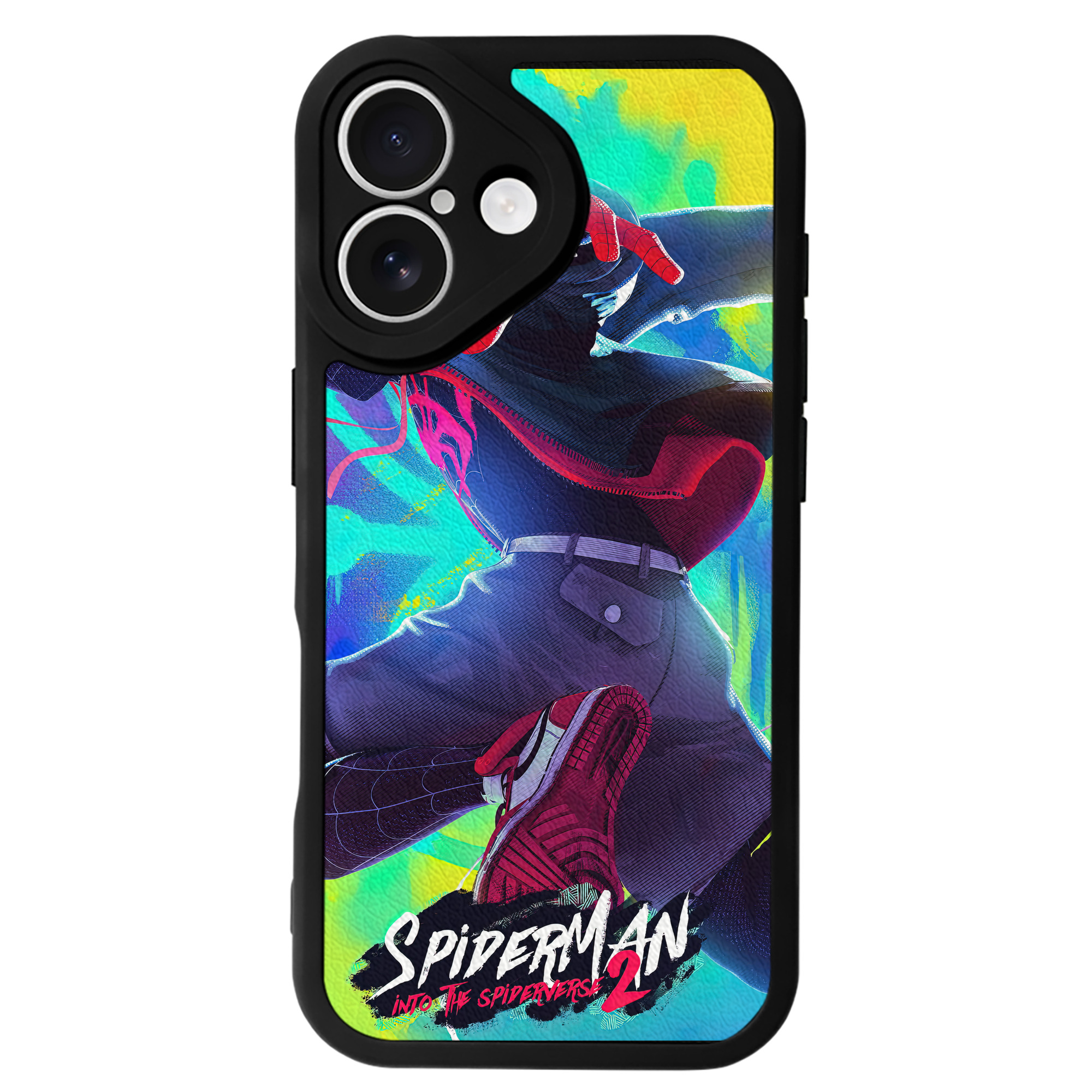 （画像用） Spider Man スパイダーマン 【iPhone 16シリーズ対応】シリコンスマホケース（レザー調） 材質：シリコン